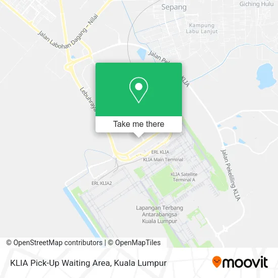 KLIA Pick-Up Waiting Area map