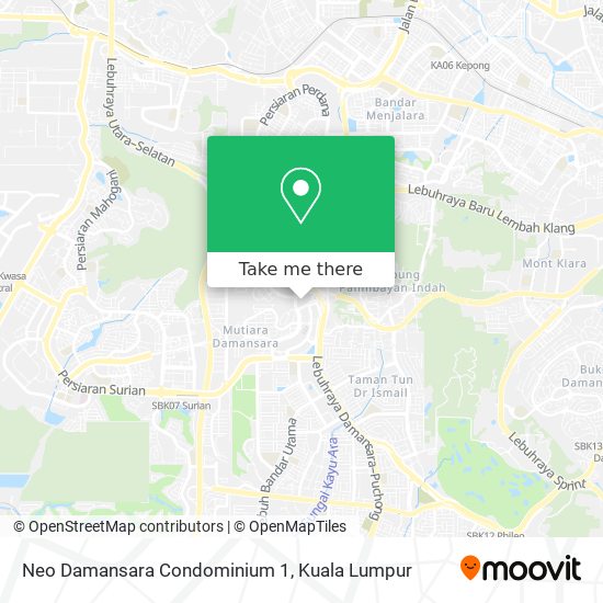 Neo Damansara Condominium 1 map