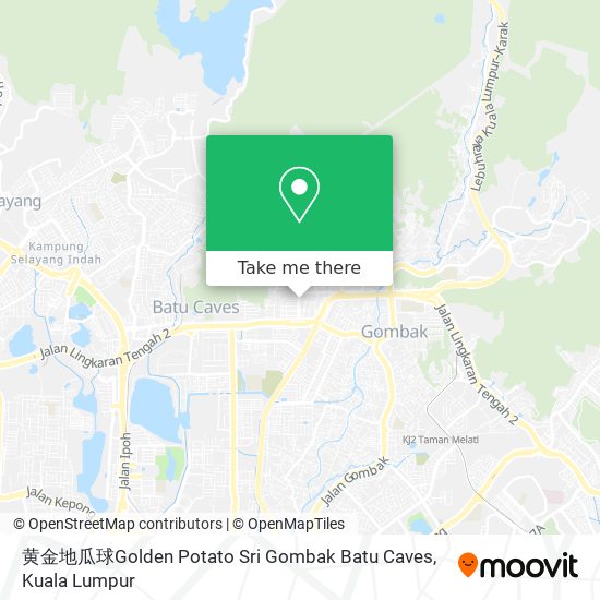 黄金地瓜球Golden Potato Sri Gombak Batu Caves map