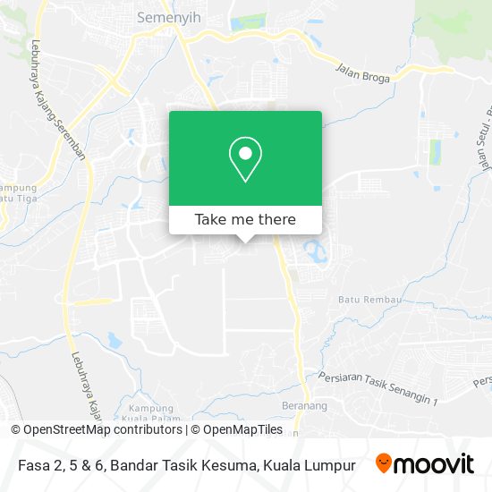 Peta Fasa 2, 5 & 6, Bandar Tasik Kesuma