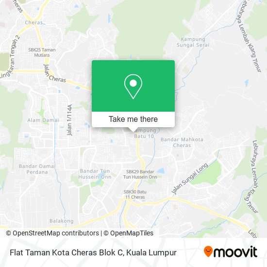 Flat Taman Kota Cheras Blok C map