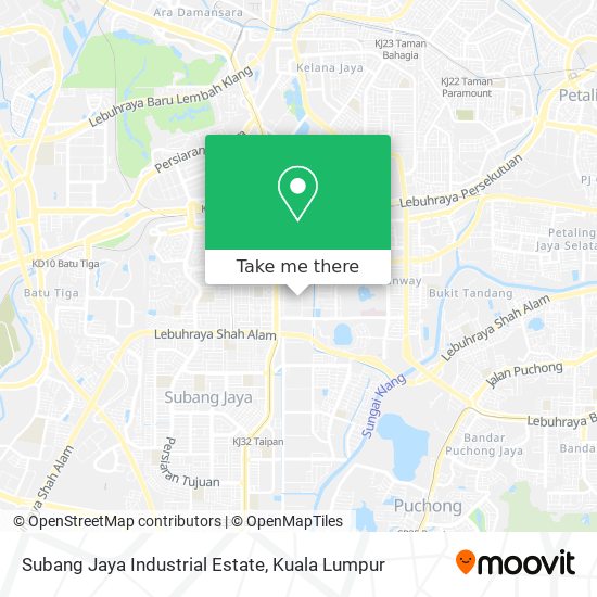 Subang Jaya Industrial Estate map