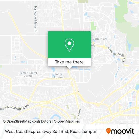 Peta West Coast Expressway Sdn Bhd