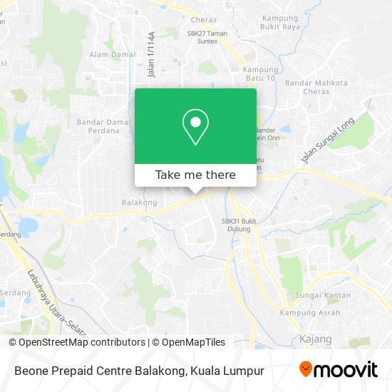 Beone Prepaid Centre Balakong map