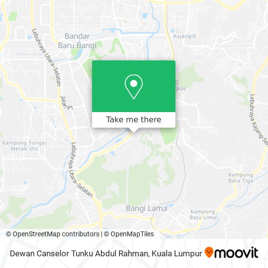 Dewan Canselor Tunku Abdul Rahman map