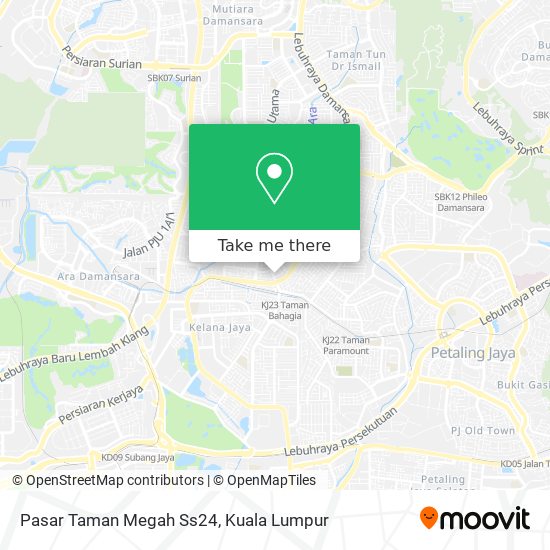 Pasar Taman Megah Ss24 map