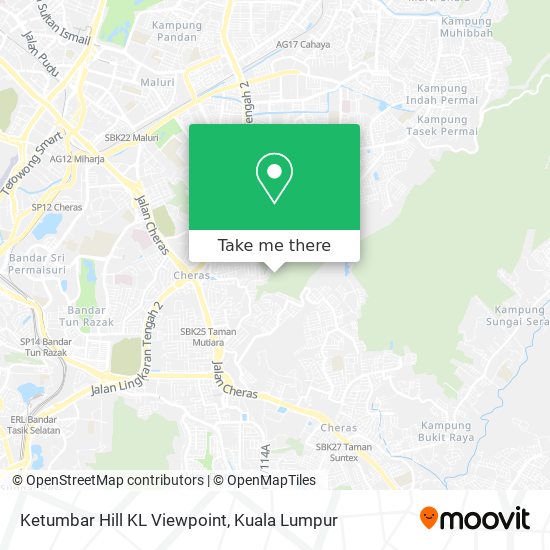 Ketumbar Hill KL Viewpoint map