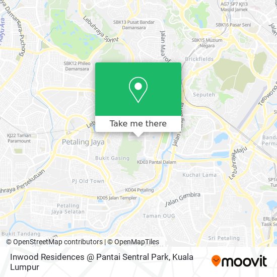 Inwood Residences @ Pantai Sentral Park map