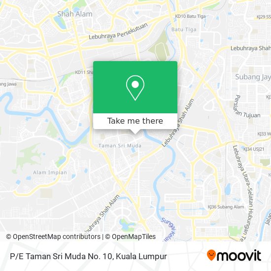 P/E Taman Sri Muda No. 10 map