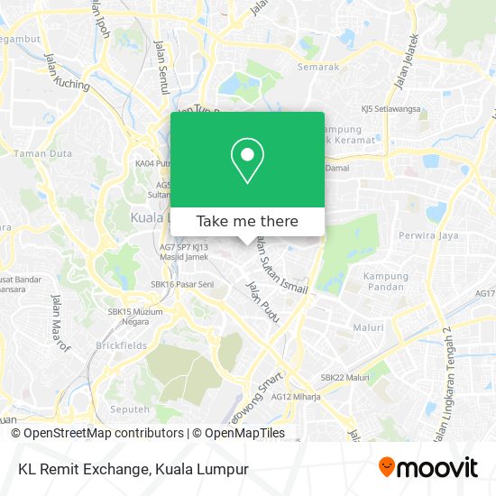 KL Remit Exchange map