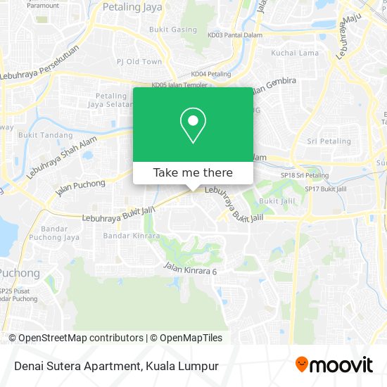 Denai Sutera Apartment map