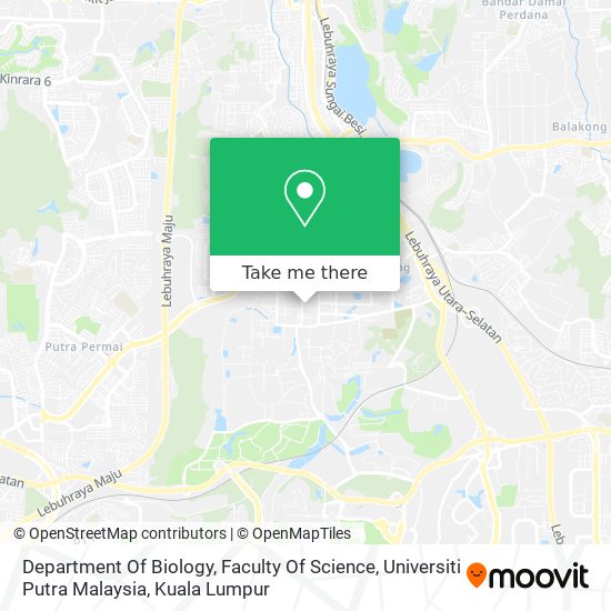 Department Of Biology, Faculty Of Science, Universiti Putra Malaysia map