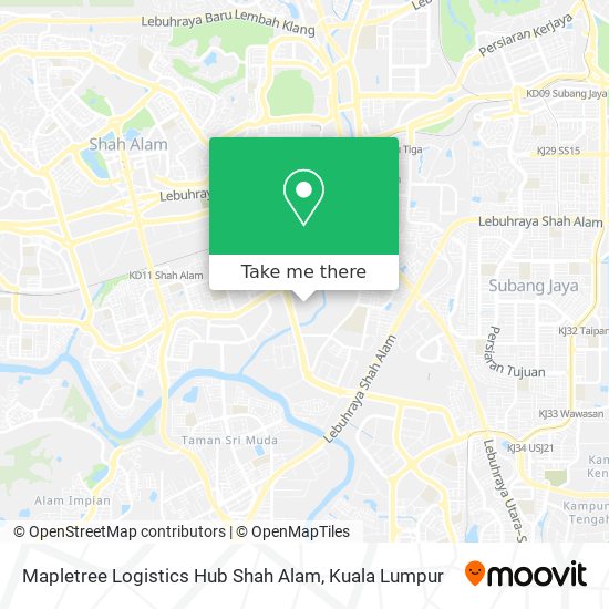 Mapletree Logistics Hub Shah Alam map