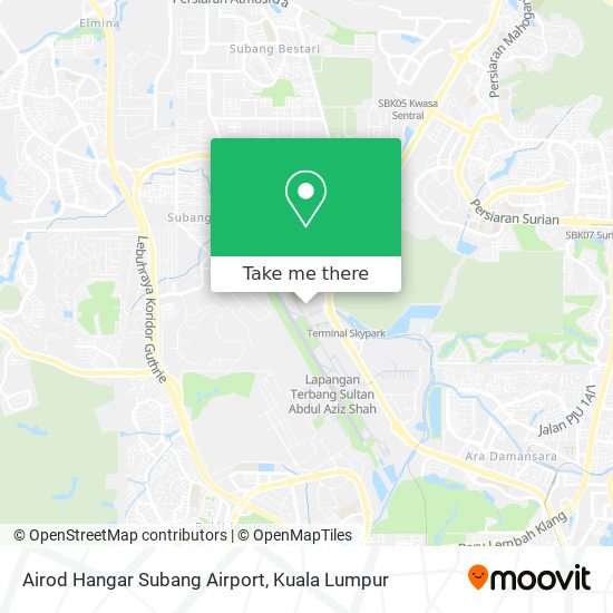 Airod Hangar Subang Airport map