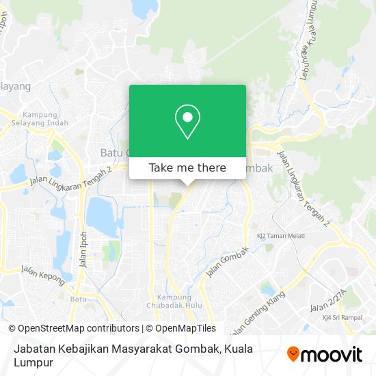 Peta Jabatan Kebajikan Masyarakat Gombak