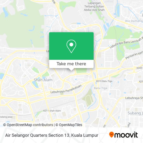 Peta Air Selangor Quarters Section 13