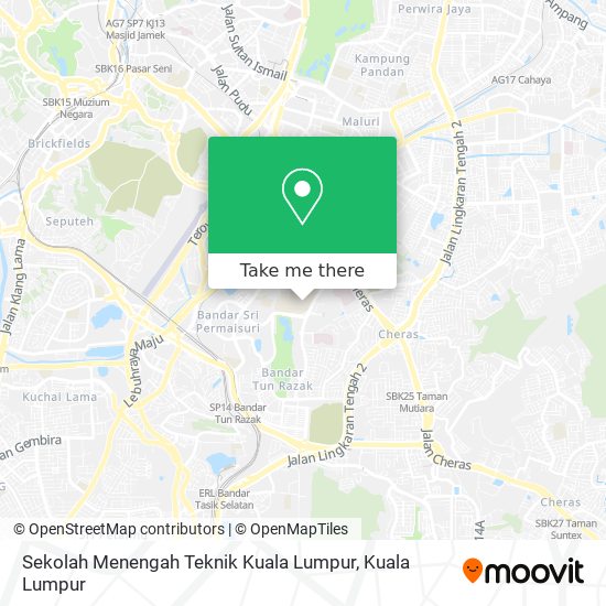 Sekolah Menengah Teknik Kuala Lumpur map