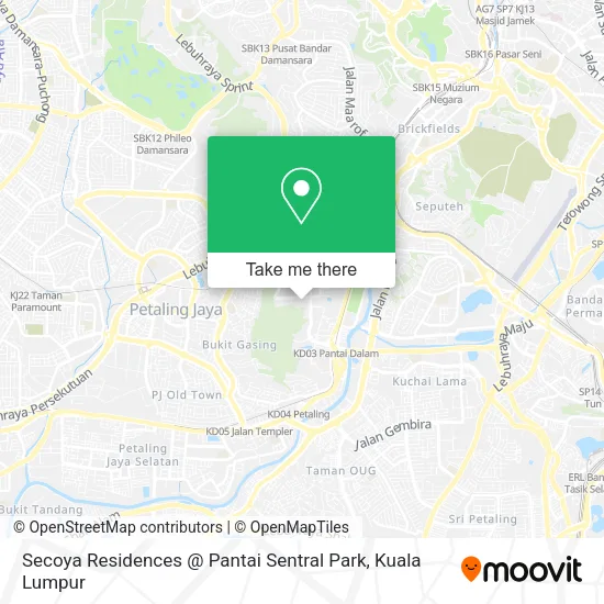 Secoya Residences @ Pantai Sentral Park map