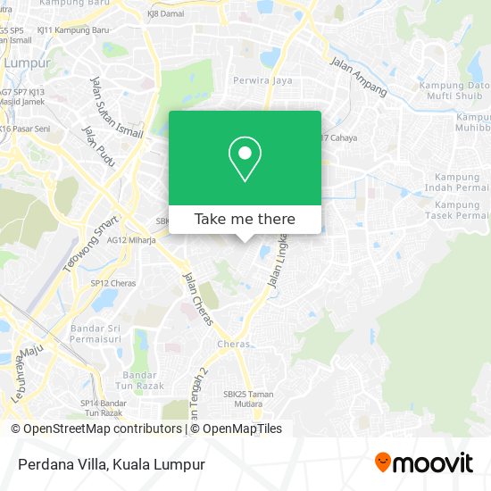 Perdana Villa map