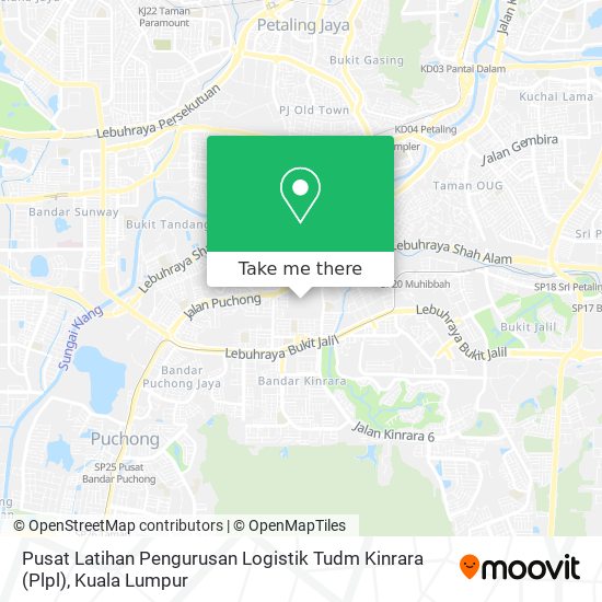 Pusat Latihan Pengurusan Logistik Tudm Kinrara (Plpl) map