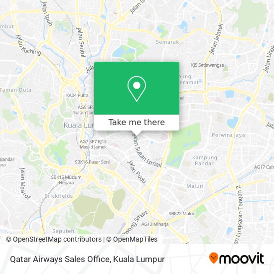 Qatar Airways Sales Office map