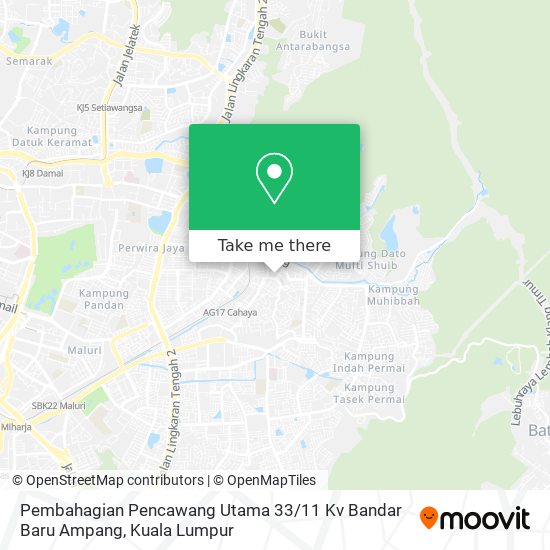 Peta Pembahagian Pencawang Utama 33 / 11 Kv Bandar Baru Ampang