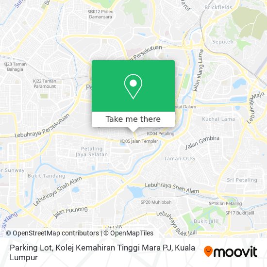 Parking Lot, Kolej Kemahiran Tinggi Mara PJ map