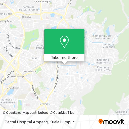 Pantai Hospital Ampang map