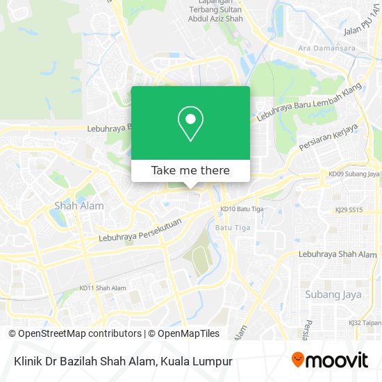 Klinik Dr Bazilah Shah Alam map