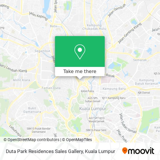 Duta Park Residences Sales Gallery map