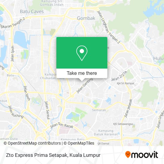 Peta Zto Express Prima Setapak
