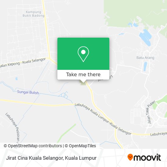 Jirat Cina Kuala Selangor map