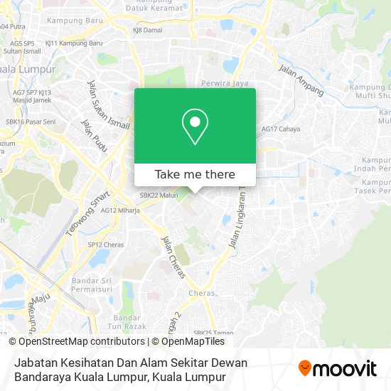 Peta Jabatan Kesihatan Dan Alam Sekitar Dewan Bandaraya Kuala Lumpur
