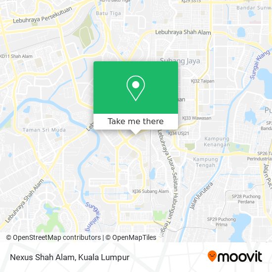 Nexus Shah Alam map