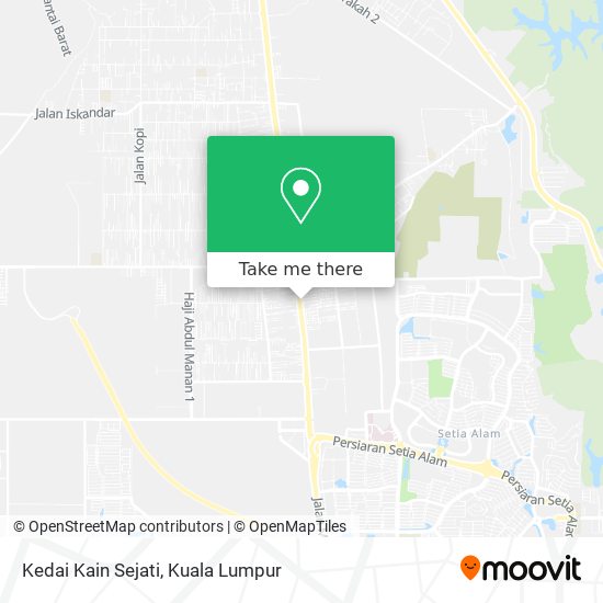 Peta Kedai Kain Sejati