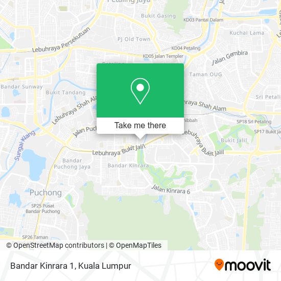 Bandar Kinrara 1 map