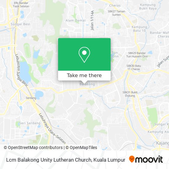 Peta Lcm Balakong Unity Lutheran Church