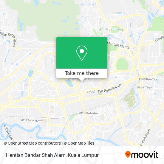 Peta Hentian Bandar Shah Alam