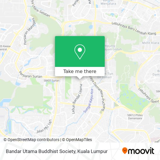 Bandar Utama Buddhist Society map