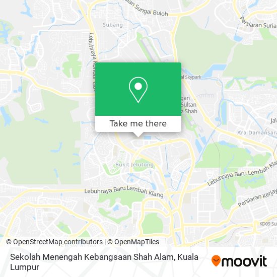 Sekolah Menengah Kebangsaan Shah Alam map