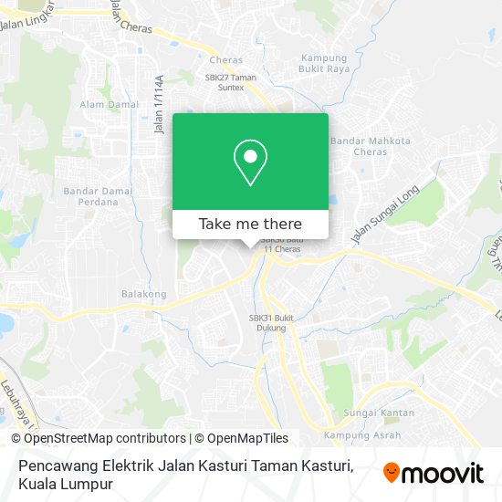 Peta Pencawang Elektrik Jalan Kasturi Taman Kasturi