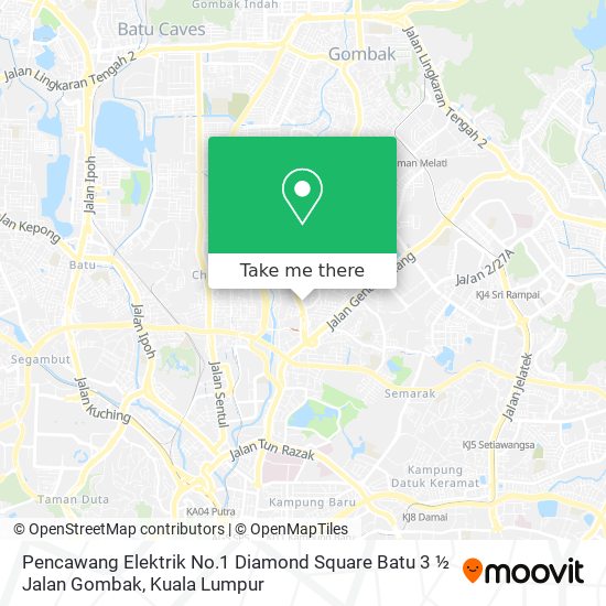 Peta Pencawang Elektrik No.1 Diamond Square Batu 3 ½ Jalan Gombak