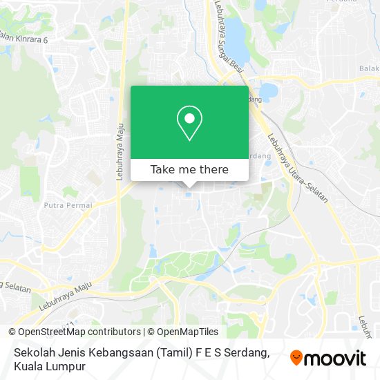 Sekolah Jenis Kebangsaan (Tamil) F E S Serdang map