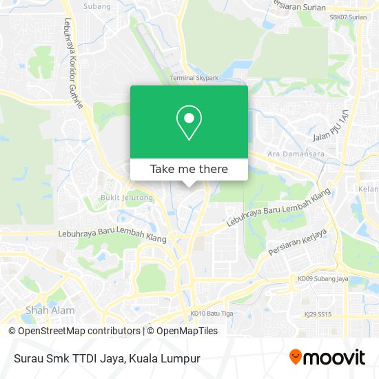 Surau Smk TTDI Jaya map