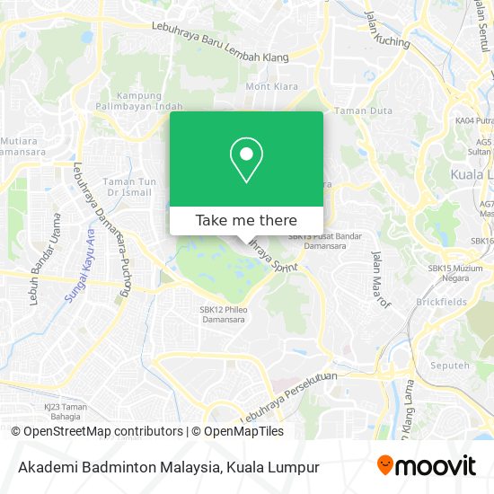 Peta Akademi Badminton Malaysia