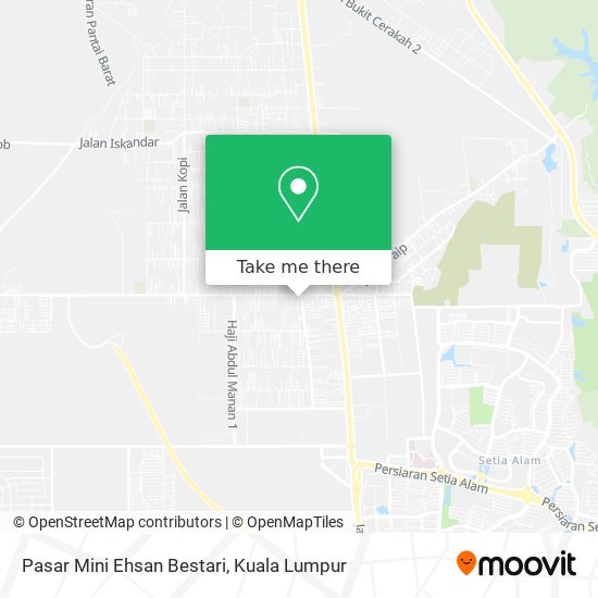 Peta Pasar Mini Ehsan Bestari