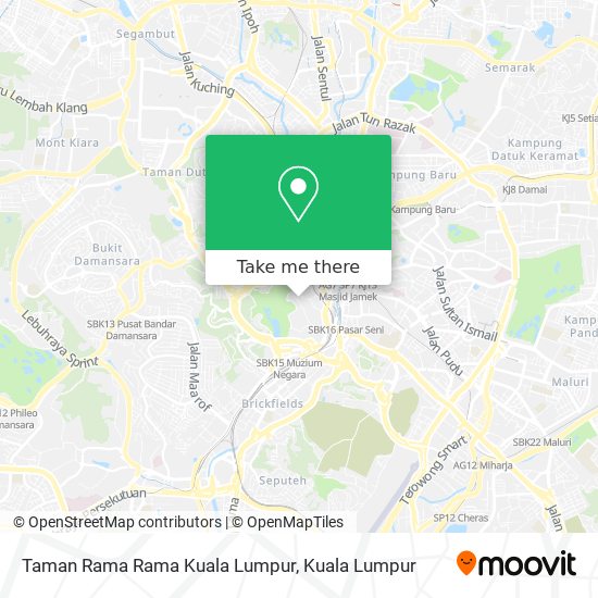 Peta Taman Rama Rama Kuala Lumpur