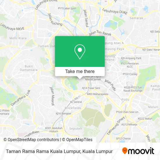 How to Get to Taman Rama Rama Kuala Lumpur by Bus or MRT & LRT?