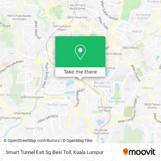 Smart Tunnel Exit Sg Besi Toll map