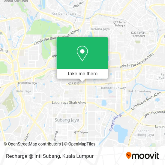 Recharge @ Inti Subang map